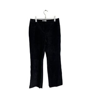 VTG Passports Black Suede Leather Pants Straight‎ Leg High Rise Size 10 90s